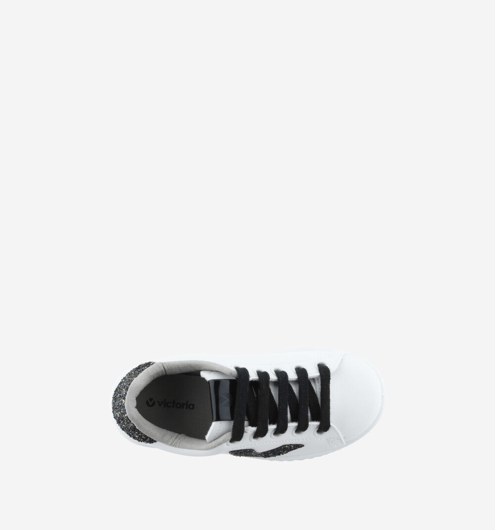 Victoria Sneaker Madrid Donna – Effetto Pelle Con Dettagli Metallici E Tacco Glitter