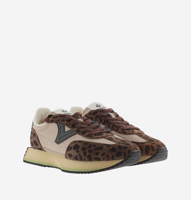 COSMOS ANIMAL PRINT NYLON & SPLIT LEATHER