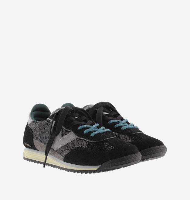 SATURNO SEQUIN/SUEDE & METAL