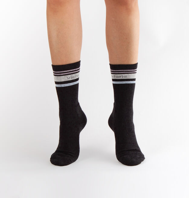 STRIPED COTTON LONG SOCKS