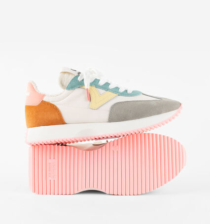 COSMOS CUIR FENDU MULTICOLORE & NYLON