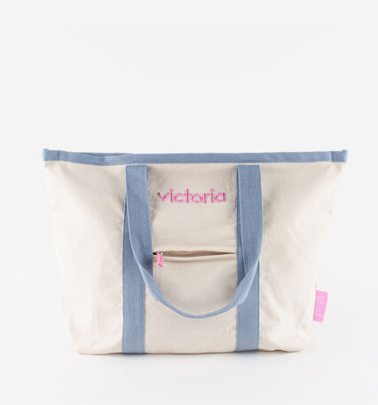 EMBROIDERED CANVAS SHOPPER