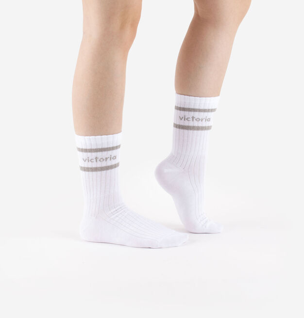 WHITE LUREX SOCKS