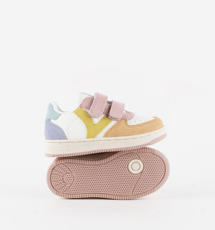 TIEMPO SCRATCHS CUIR FENDU MULTICOLORE