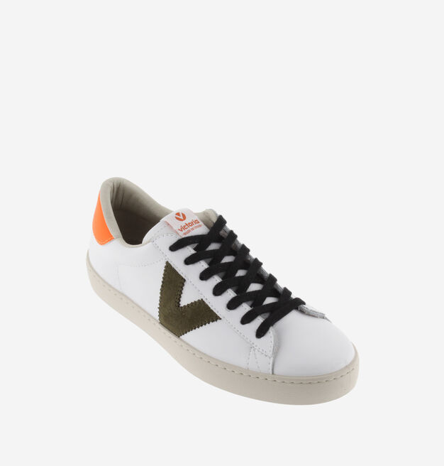 BERLÍN LEATHER AND NEON TRAINERS