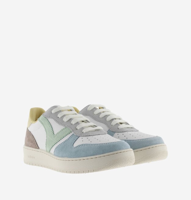 MADRID FAUX LEATHER & MULTICOLOURED SUEDE