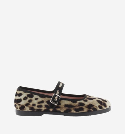 GONG-FU BAILARINA TERCIOPELO ANIMAL PRINT & HEBILLA
