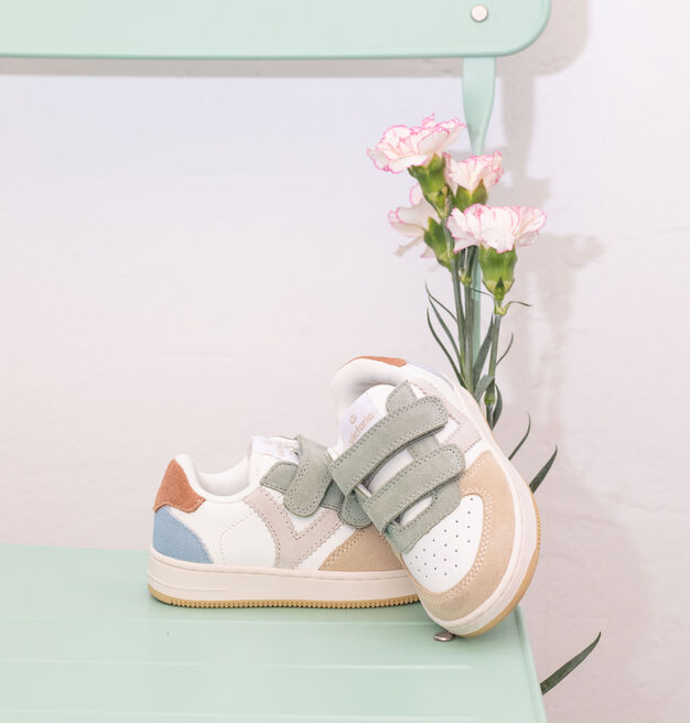 TIEMPO SCRATCHS EFFET CUIR & DAIM MULTICOLORE