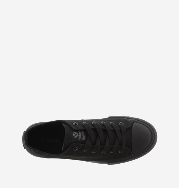 TRIBU ALL BLACK CANVAS TRAINERS