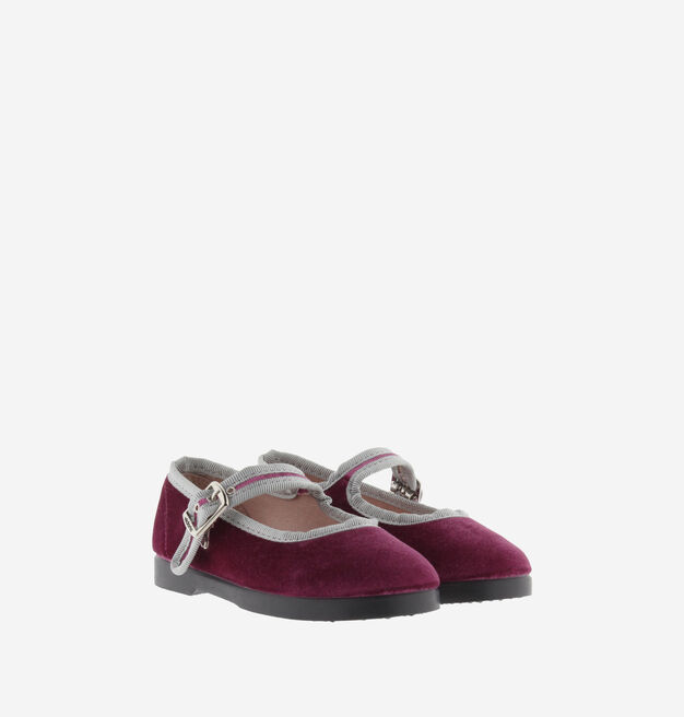 GONG-FU VELVET MARY JANE & CONTRAST