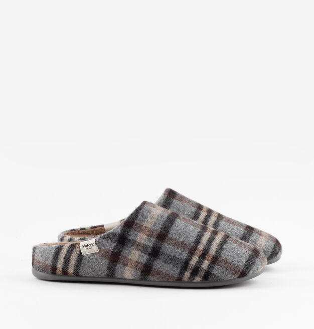 NORTE CHECKED PRINT SLIPPERS