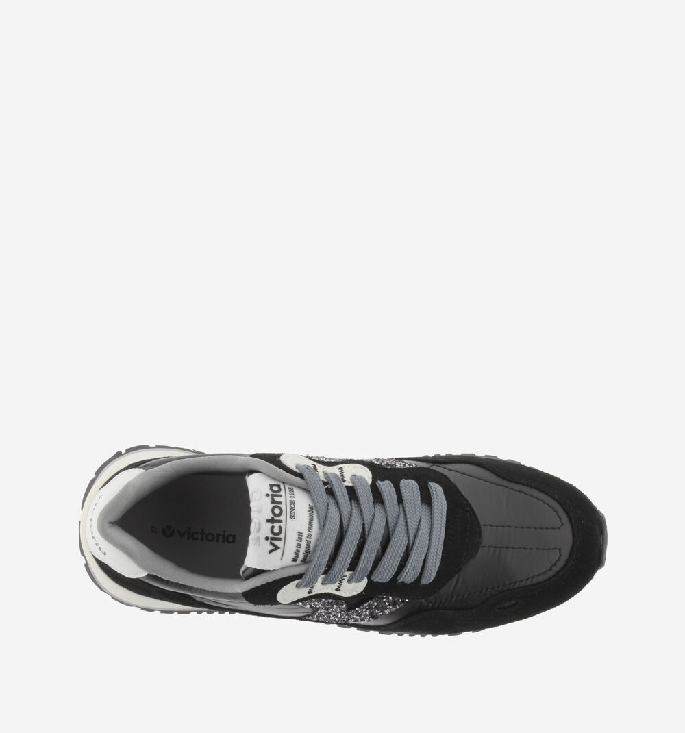 Victoria Viento Metallic Nylon Low Tennis & Glitter Logo & Matching Victoria Viento Metallic Nylon Low Tennis & Glitter Logo & Matching
