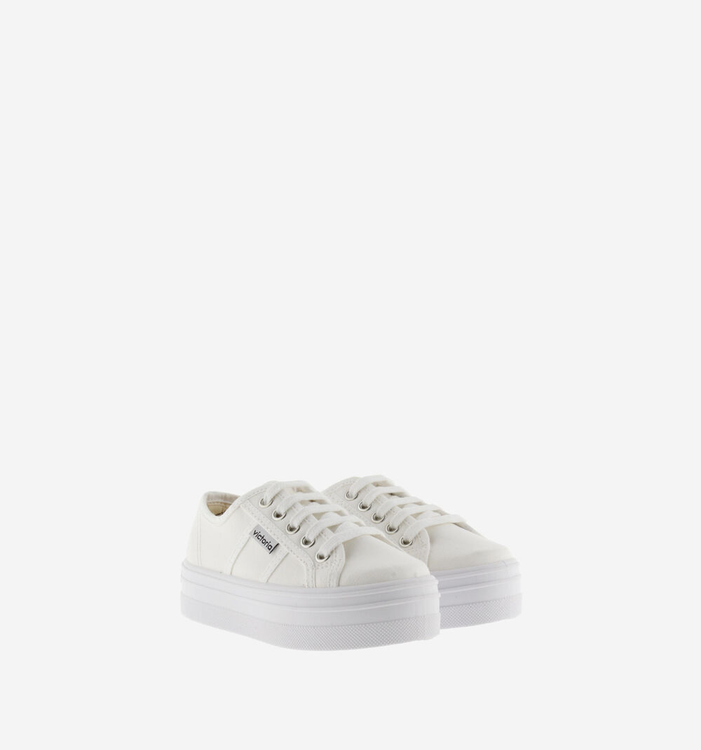 Toile Blanche Basket Victoria En Toile Chaussure Blanche Victoria