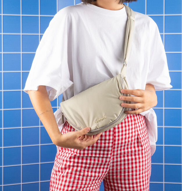 NYLON HALF MOON SHOULDER BAG