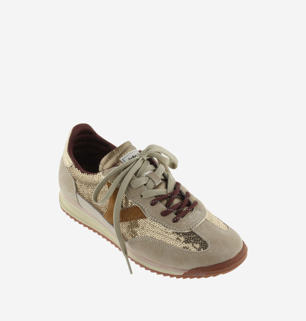 SATURNO SEQUIN/SUEDE & METAL