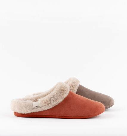 NORTE SUEDE IMITATION SLIPPER WITH SOFT FUR