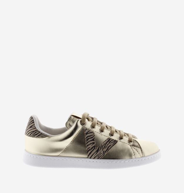 TENIS MÉTALLISÉ ET ZÉBRÉ