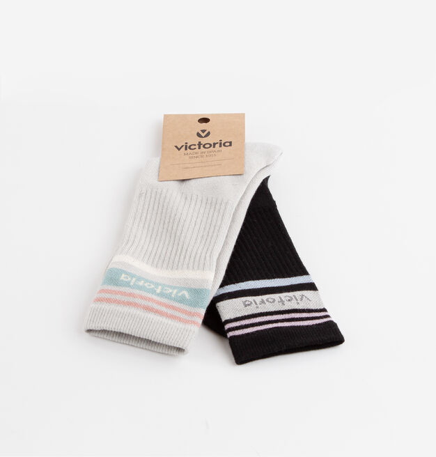 STRIPED COTTON LONG SOCKS