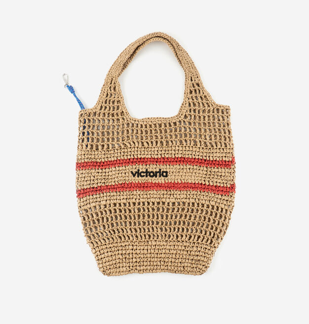 RAFFIA TOTE BAG STRIPES