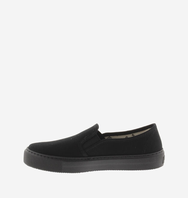 SLIP ON LONA PISO NEGRO