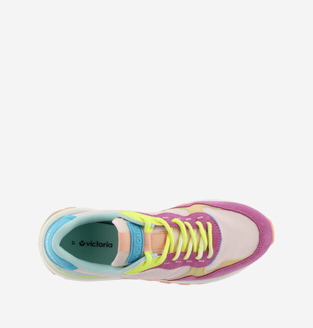 LUNA NYLON & MULTICOLOUR SPLIT LEATHER