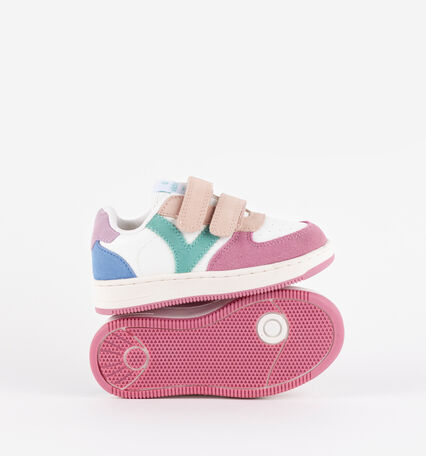 TIEMPO SCRATCHS CUIR FENDU MULTICOLORE