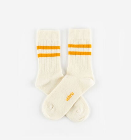 CALZINO CASHMERE NATURALE & RIGHE