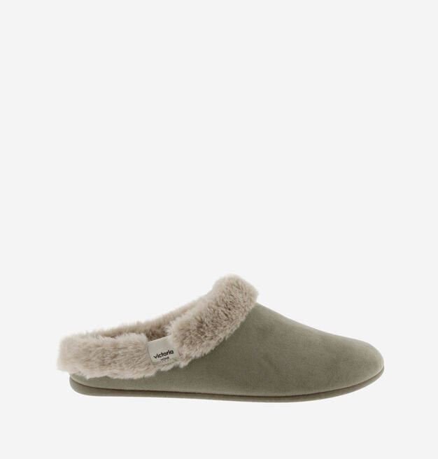 NORTE SUEDE IMITATION SLIPPER WITH SOFT FUR