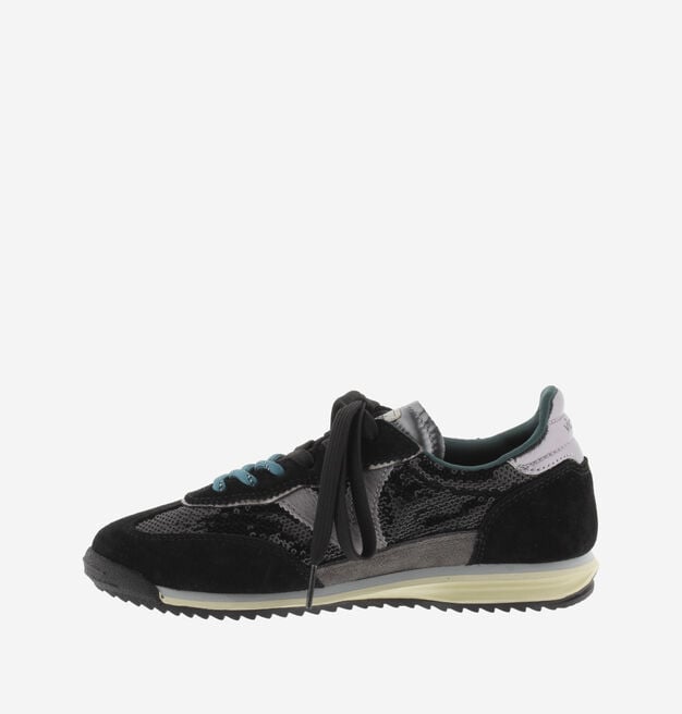 SATURNO SEQUIN/SUEDE & METAL