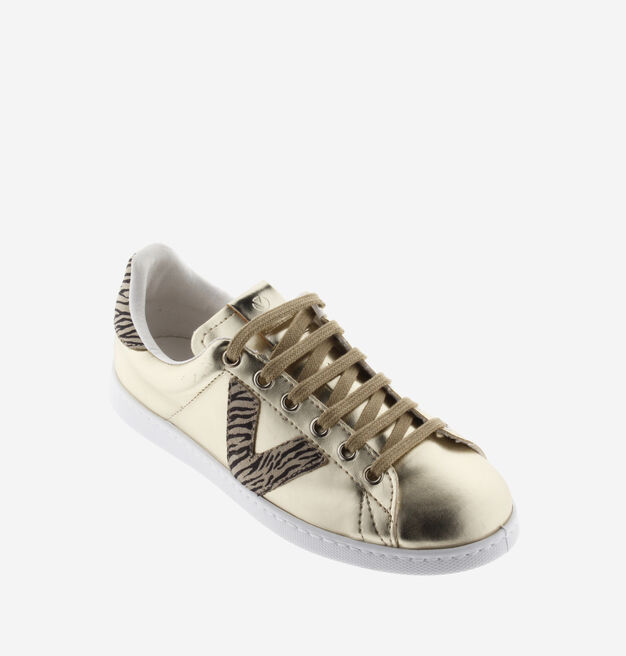 TENIS MÉTALLISÉ ET ZÉBRÉ