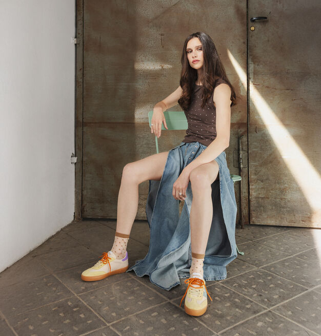 BERL&Iacute;N CICLISTA MULTICOLOURED NYLON & SUEDE