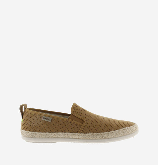 ANDRÉ PERFORATED FAUX SUEDE ELASTICATED