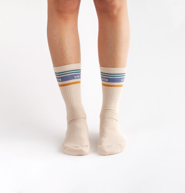 STRIPED RETRO LONG SOCKS