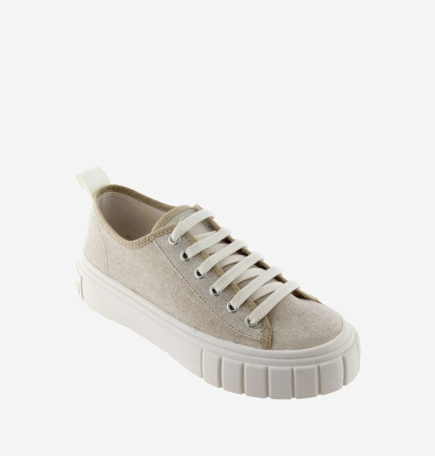 VICTORIA LOW-TOP ABRIL CANVAS MIT DICKER SOHLE TAUPE