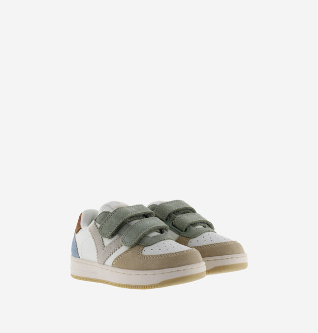 TIEMPO STRAPS FAUX LEATHER & MULTICOLOURED SUEDE