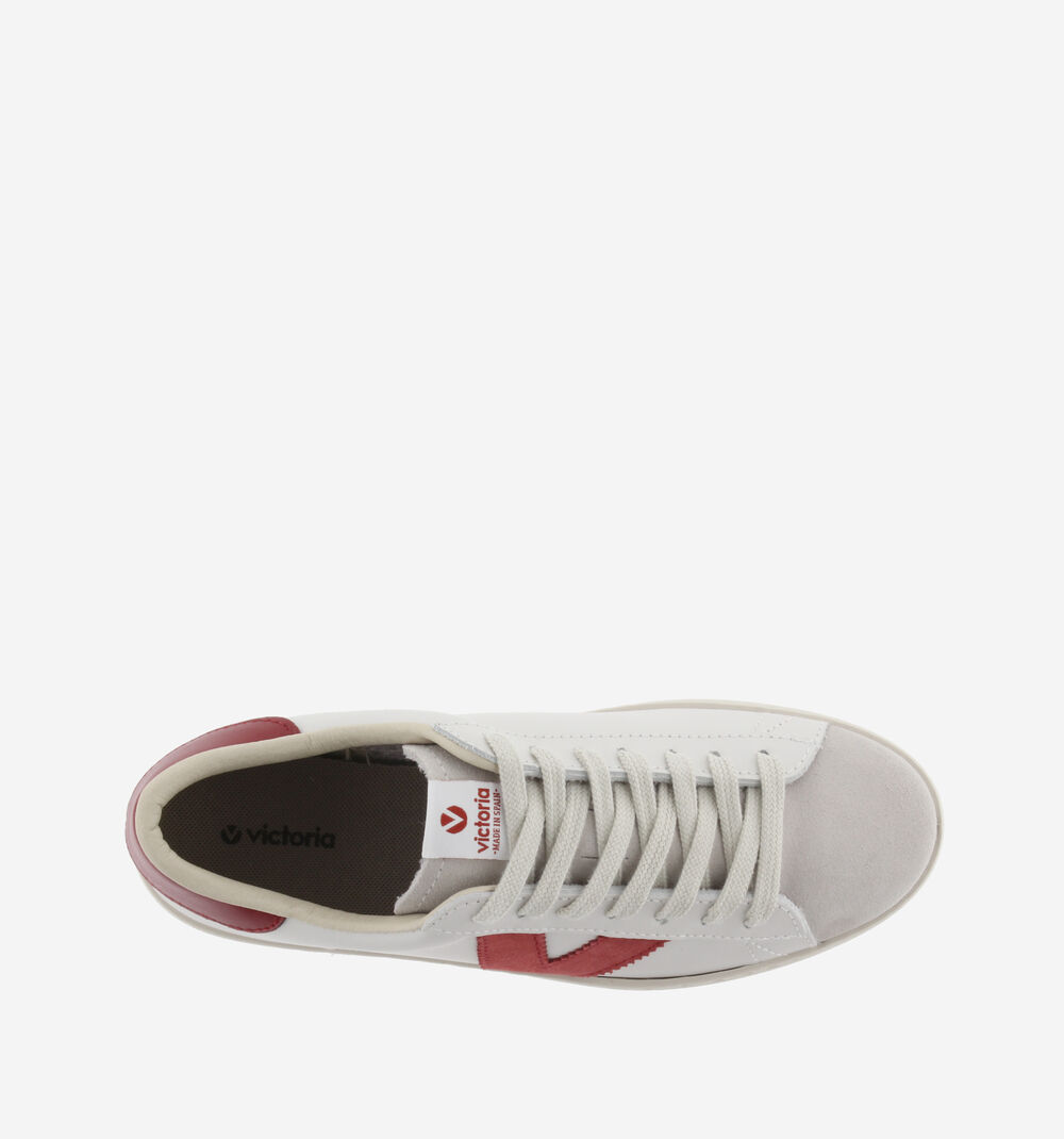 Victoria 1126142 – Scarpe Da Ginnastica Donna In Pelle Bianca – Punta In Crosta, Suola In PVC Vegetale – Modello Sostenibile Dear World – Made In Spain