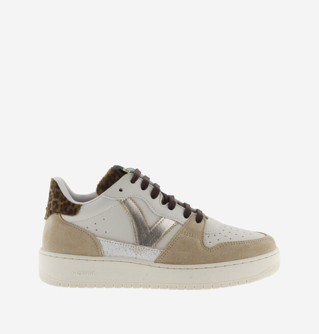 MADRID STIEFELETTE LEDEROPTIK & ANIMAL PRINT