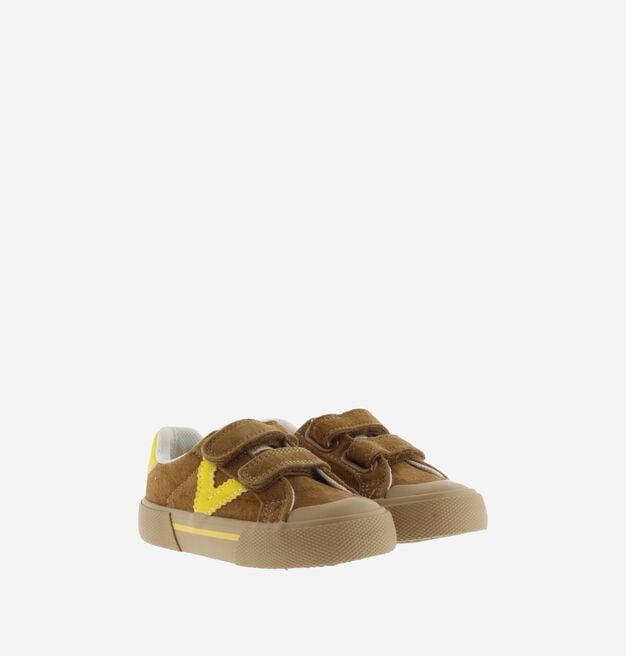 TRIBU LARGE CHAUSSANT CUIR FENDU & CONTRASTE