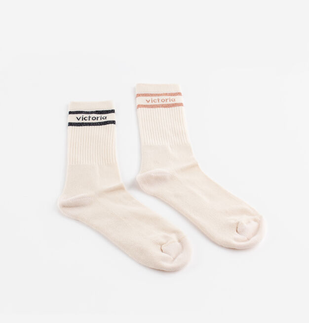 SPARKLY COTTON LONG SOCKS