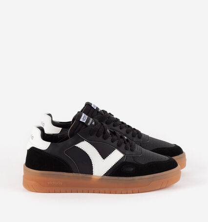 SEUL FAUX LEATHER & CONTRAST