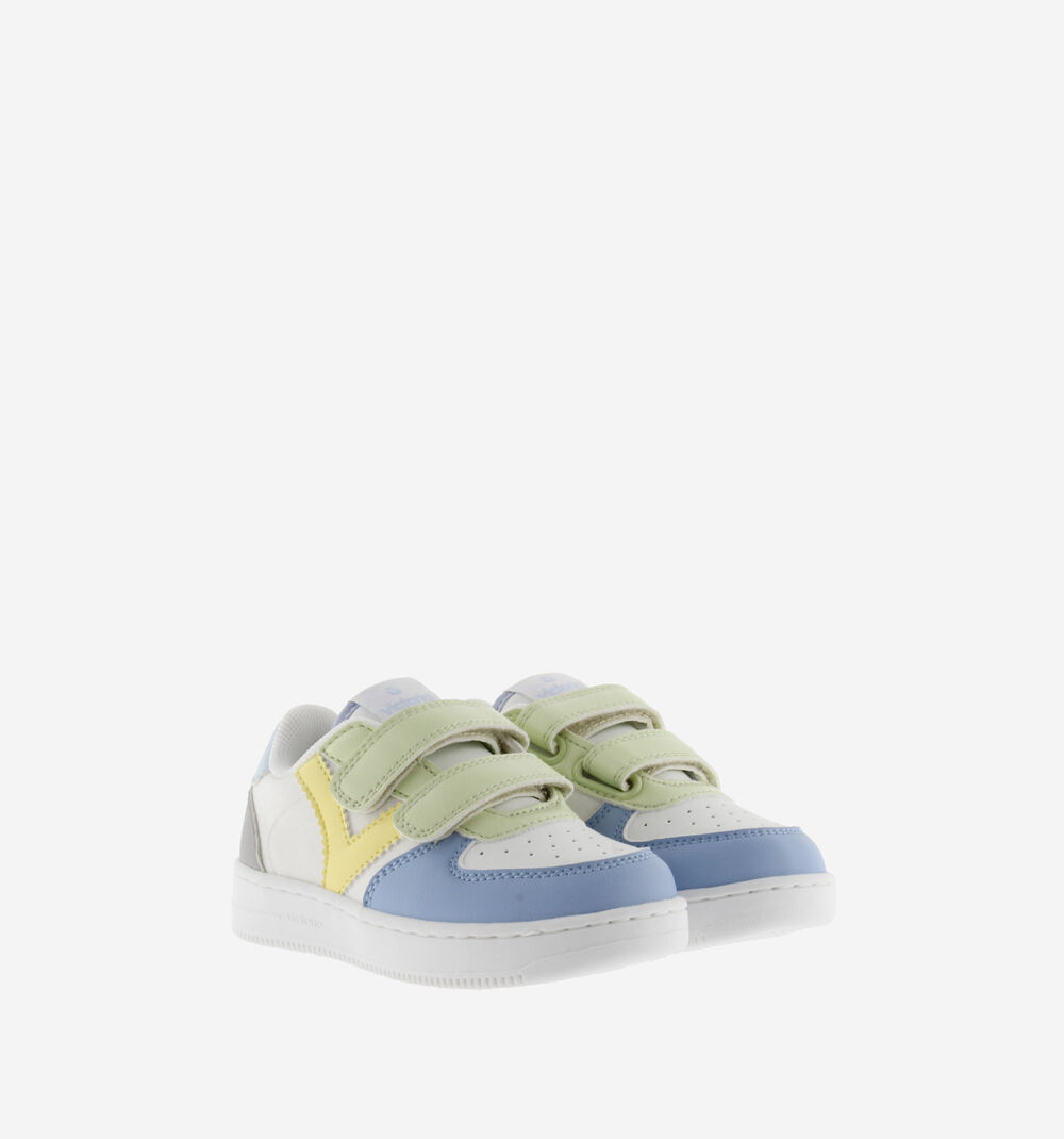 Victoria Unisex Tiempo Leather Effect Low Tennis & Multicolor Split