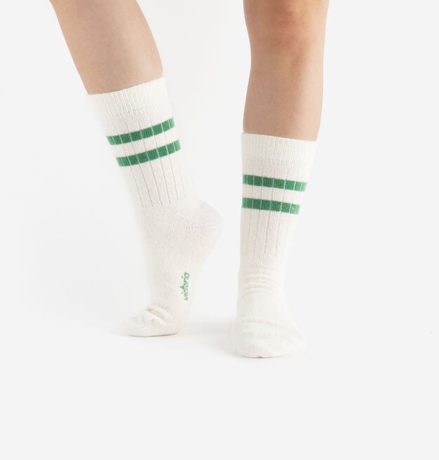 CALZINO CASHMERE NATURALE & RIGHE