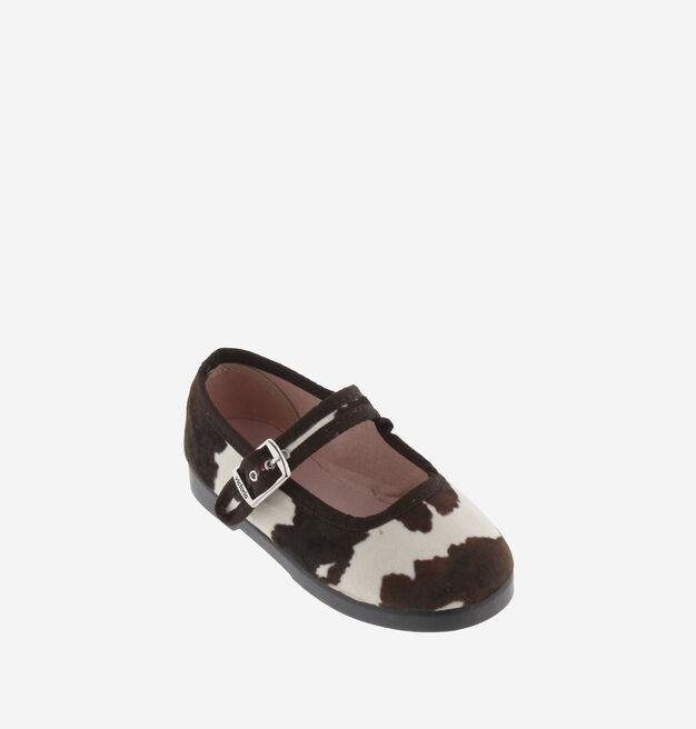 GONG-FU ANIMAL PRINT VELVET MARY JANE