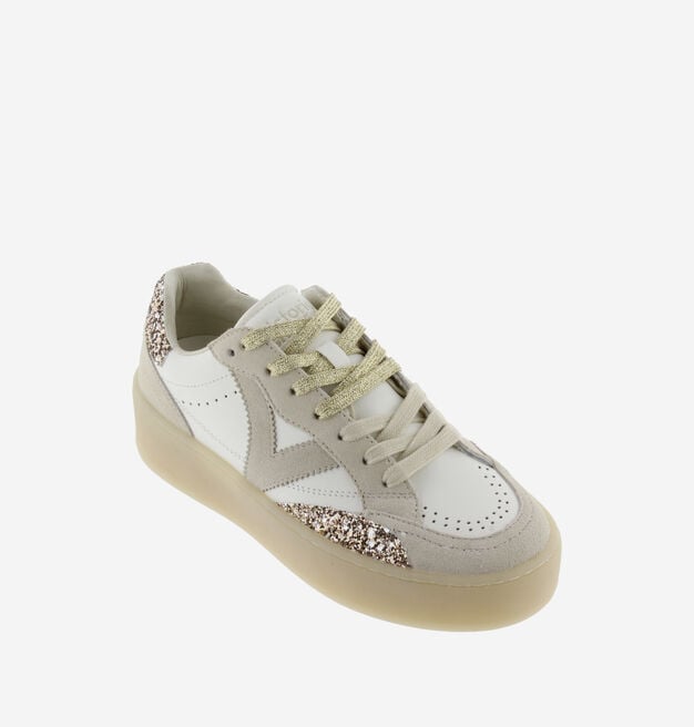 TURIN FAUX LEATHER/SUEDE & GLITTER