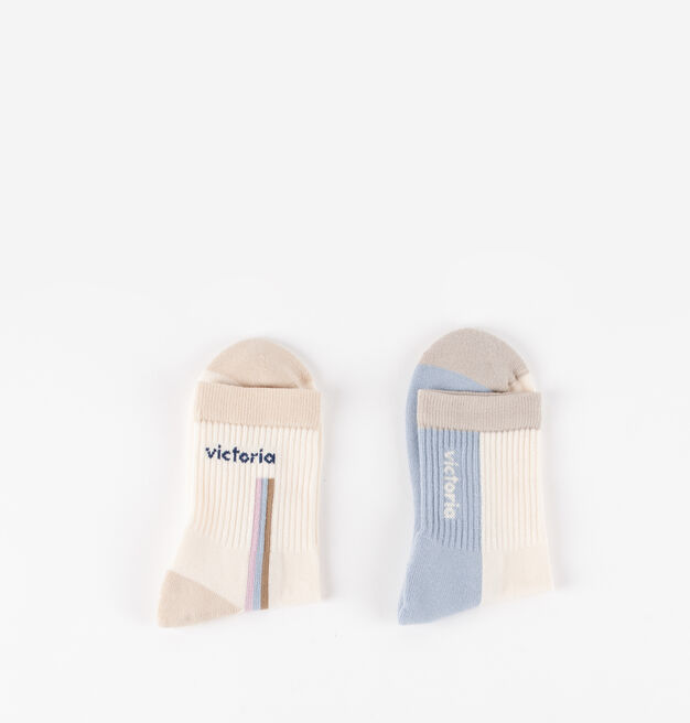 TWO-TONE COTTON SOCKS