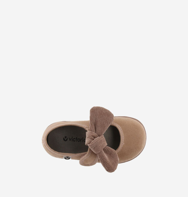 OJALÁ SUEDE IMITATION MARY JANE CORDUROY BOW