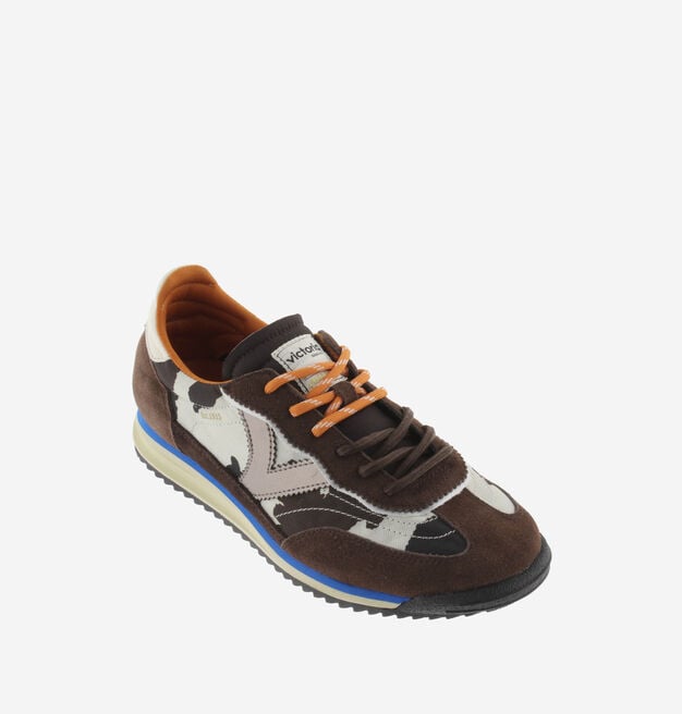 SATURNO ANIMAL PRINT NYLON & SPLIT LEATHER