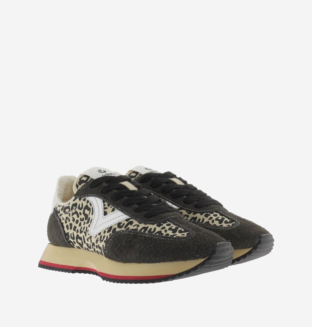 COSMOS ANIMAL PRINT NYLON & SPLIT LEATHER