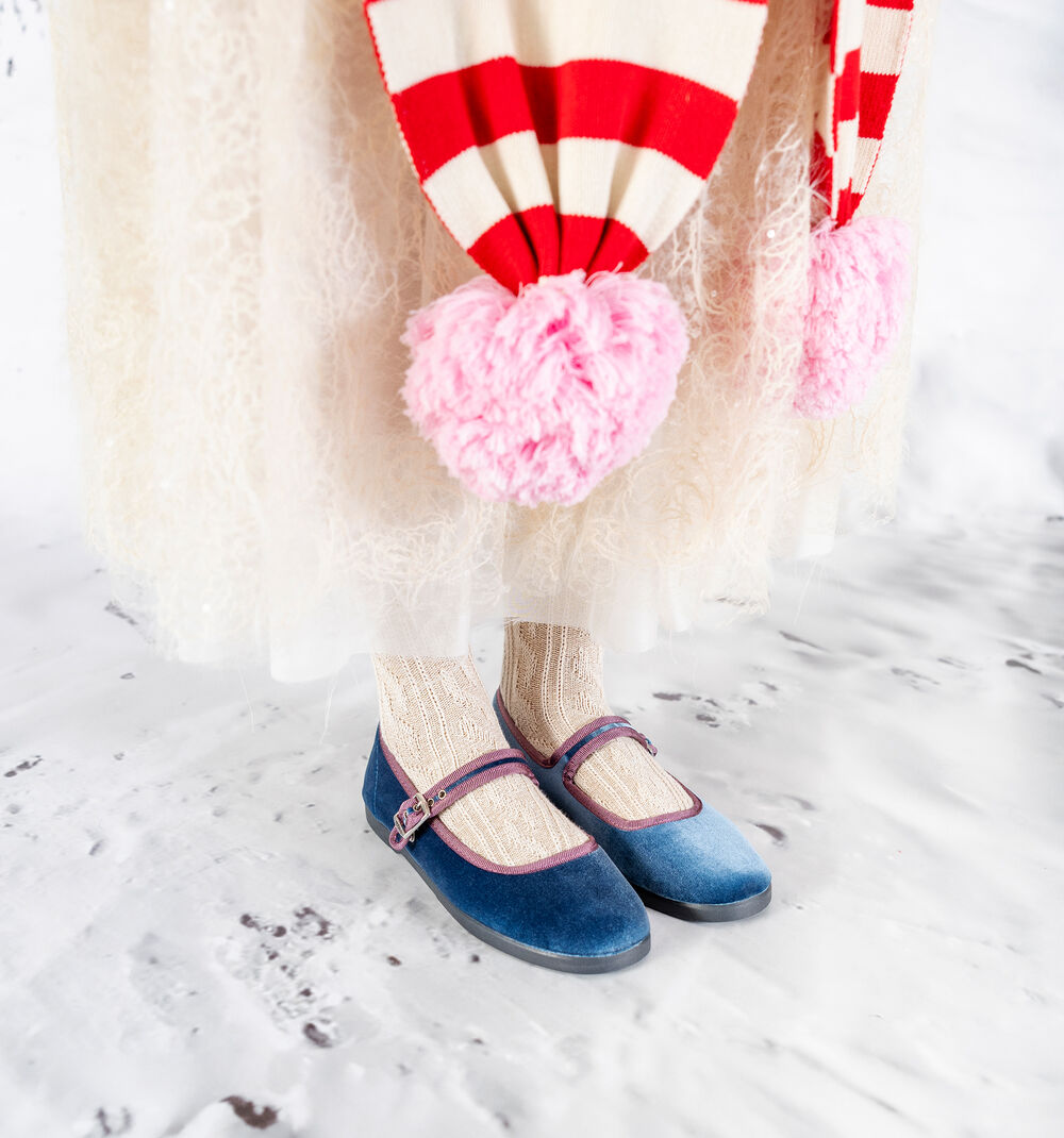 GONG-FU BALLERINA VELLUTO CONTRASTO Victoria Scarpe