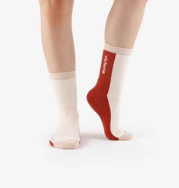 TWO-TONE COTTON SOCKS